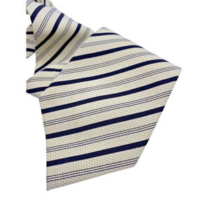 Marelli Tie 100% Silk Made in Italy Luxurious Necktie Ivory White Black Textured